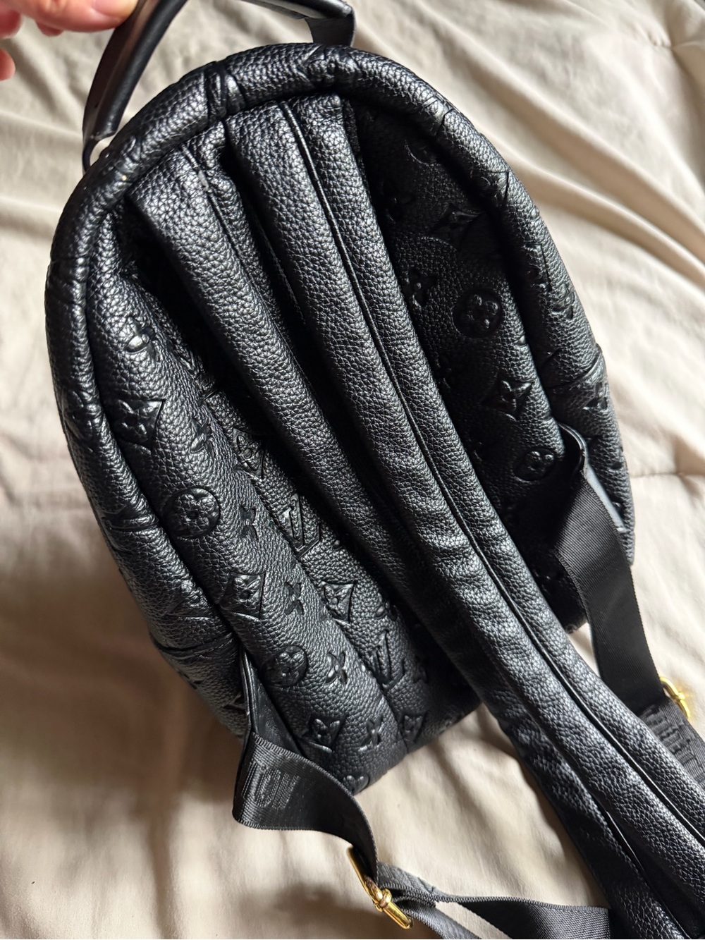 Black Embossed Mini Backpack - Picture 3 of 11